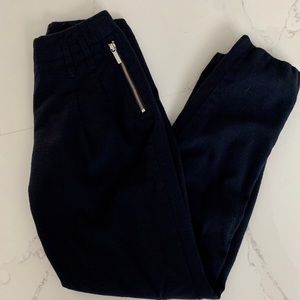 Michael Kors Navy Fully Lined Tapered Wool Pants